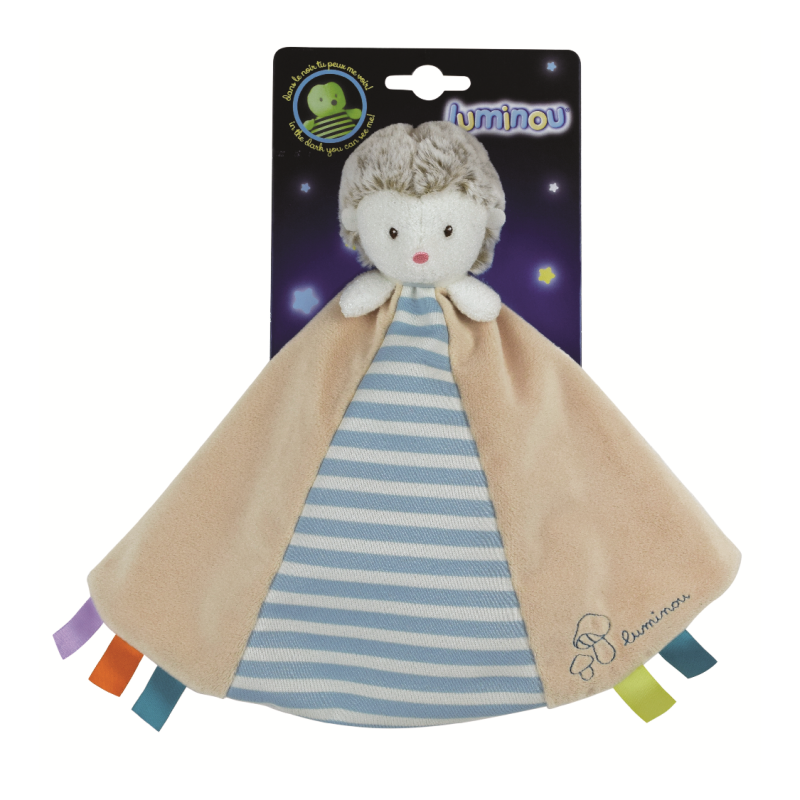  luminou hedgehog baby comforter blue 30 cm 